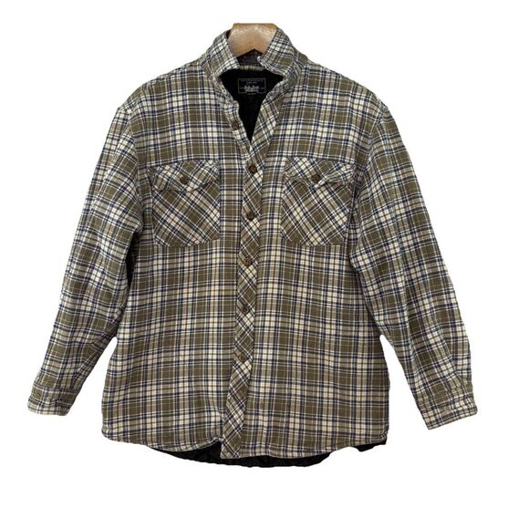 LEVI STRAUSS Vintage Flannel Quilted Jacket Mens Large 100% Cotton Shell Shacket - Picture 1 of 9